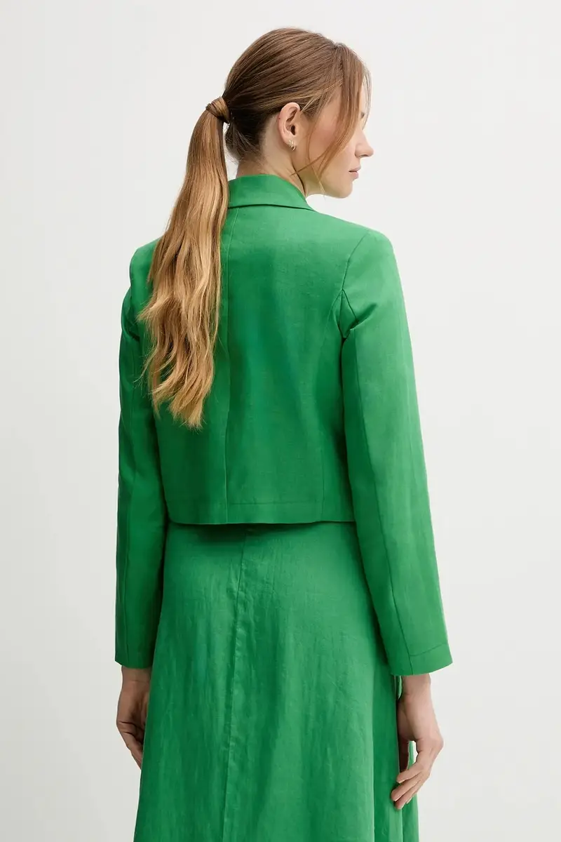 giacca in lino colore verde 2AGHDW037 miniatura 3