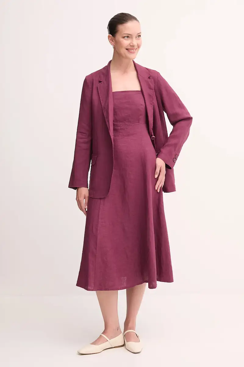 giacca in lino colore verde Granata miniatura 2