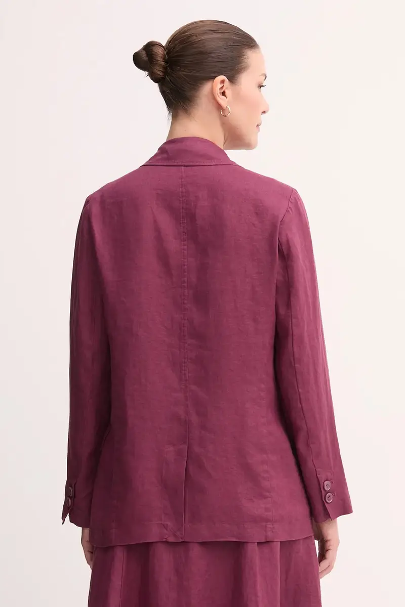 giacca in lino colore verde Granata miniatura 3