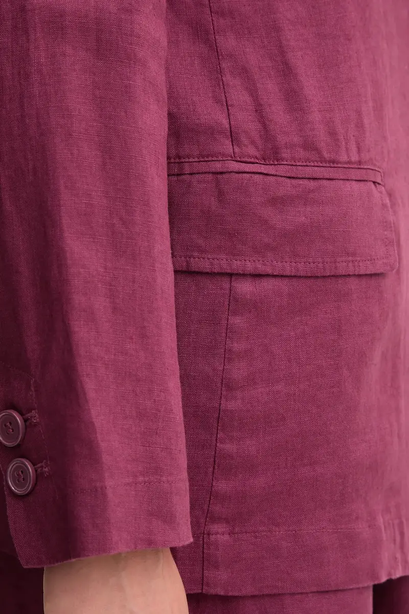 giacca in lino colore verde Granata miniatura 5