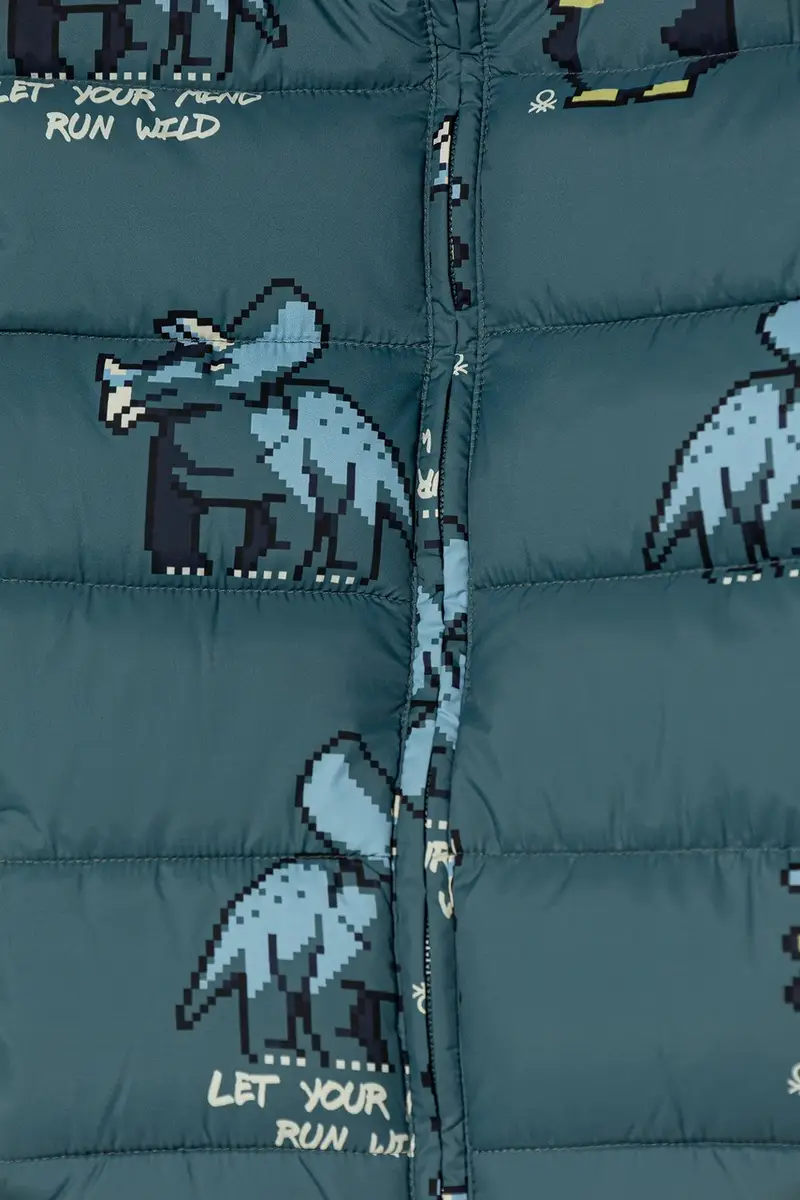 giacca per bambini colore verde 23ANGN047 Turchese miniatura 3