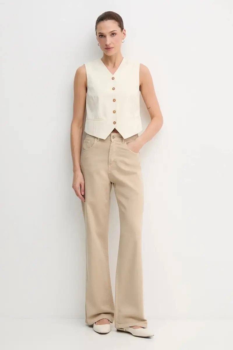 gilet colore beige 2YVXDJ011 miniatura 2