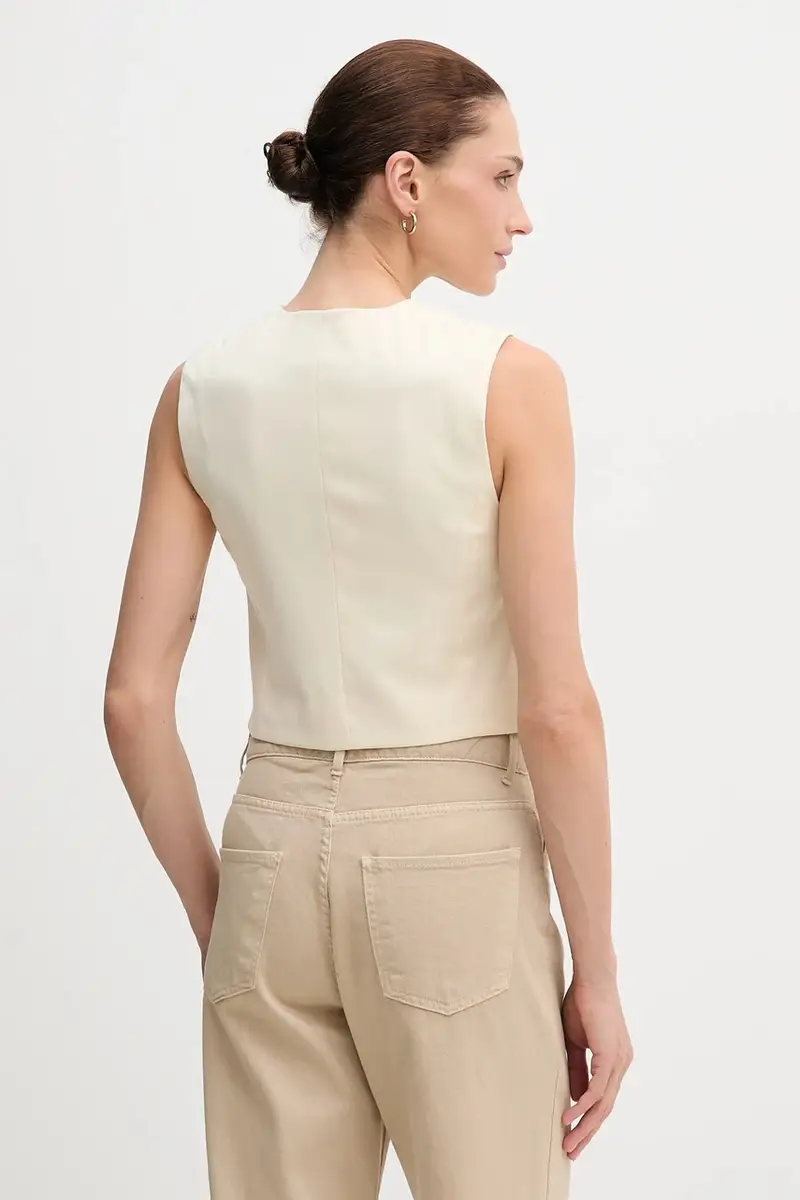 gilet colore beige 2YVXDJ011 miniatura 3