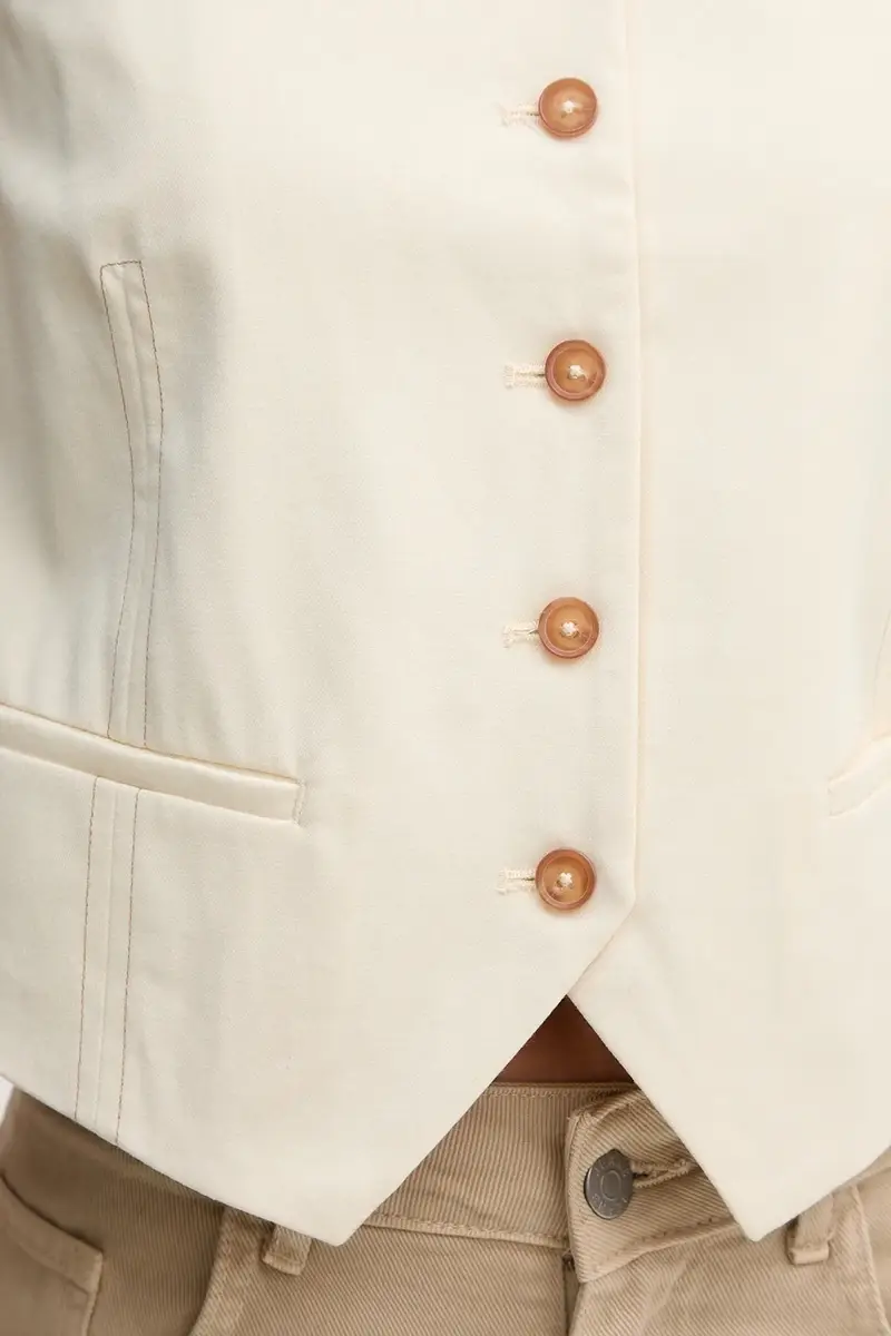 gilet colore beige 2YVXDJ011 miniatura 5