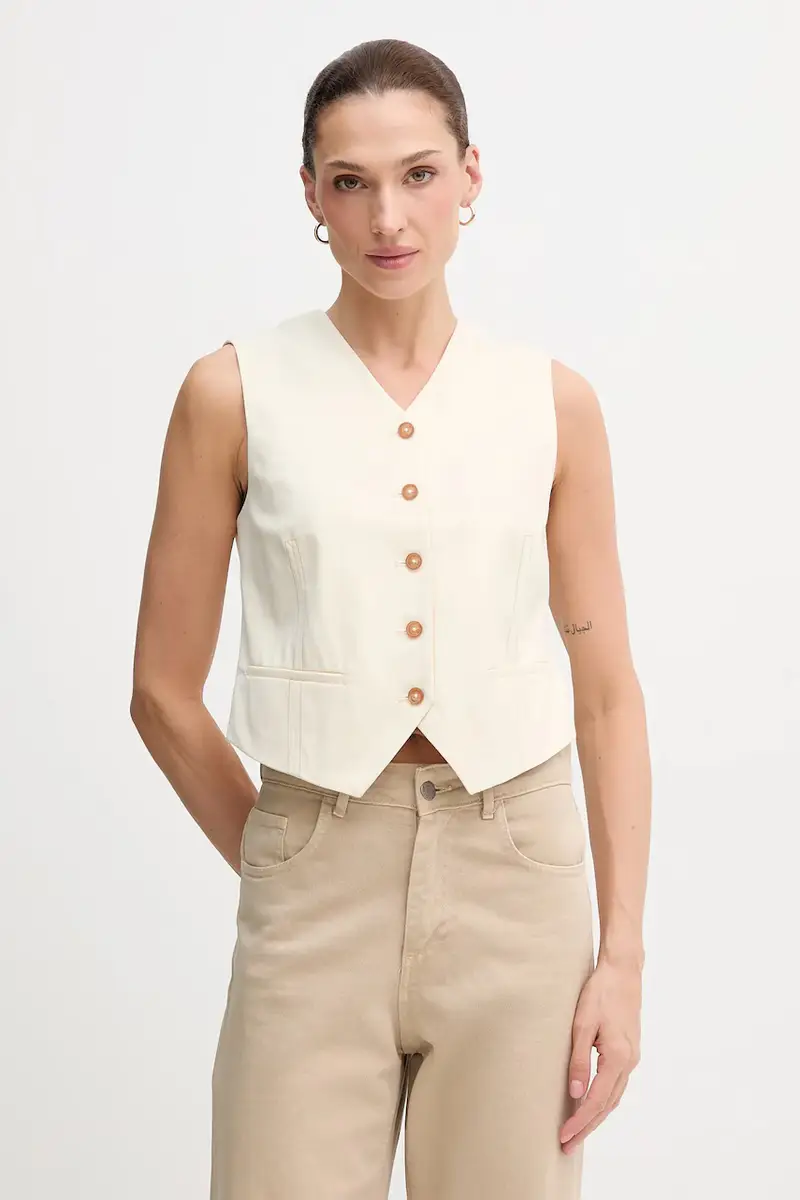 gilet colore beige 2YVXDJ011