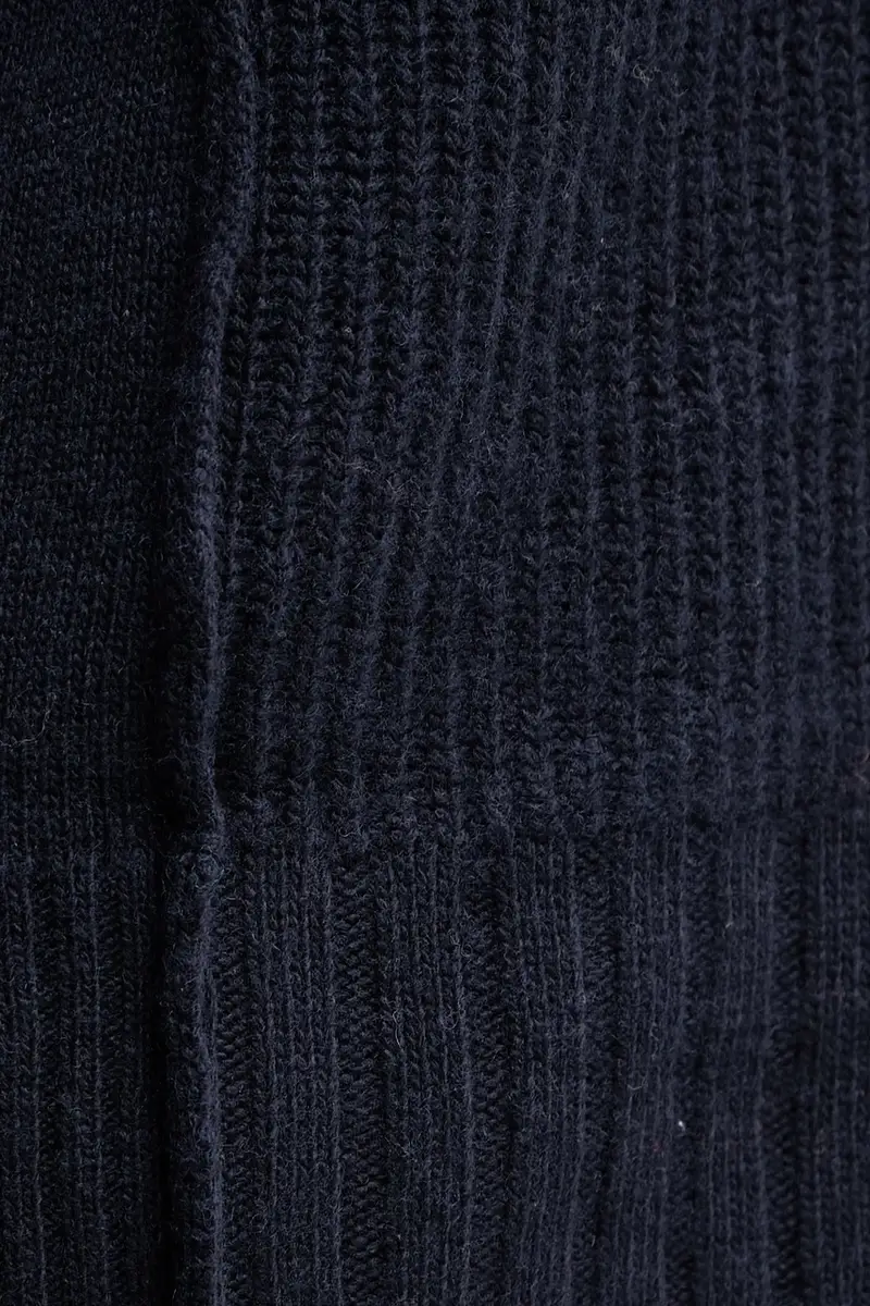 gilet con lana colore blu navy 126WD4033 miniatura 5