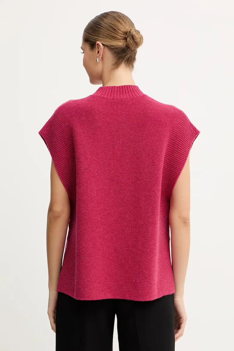 gilet con lana colore rosa 1244D10EF miniatura 3