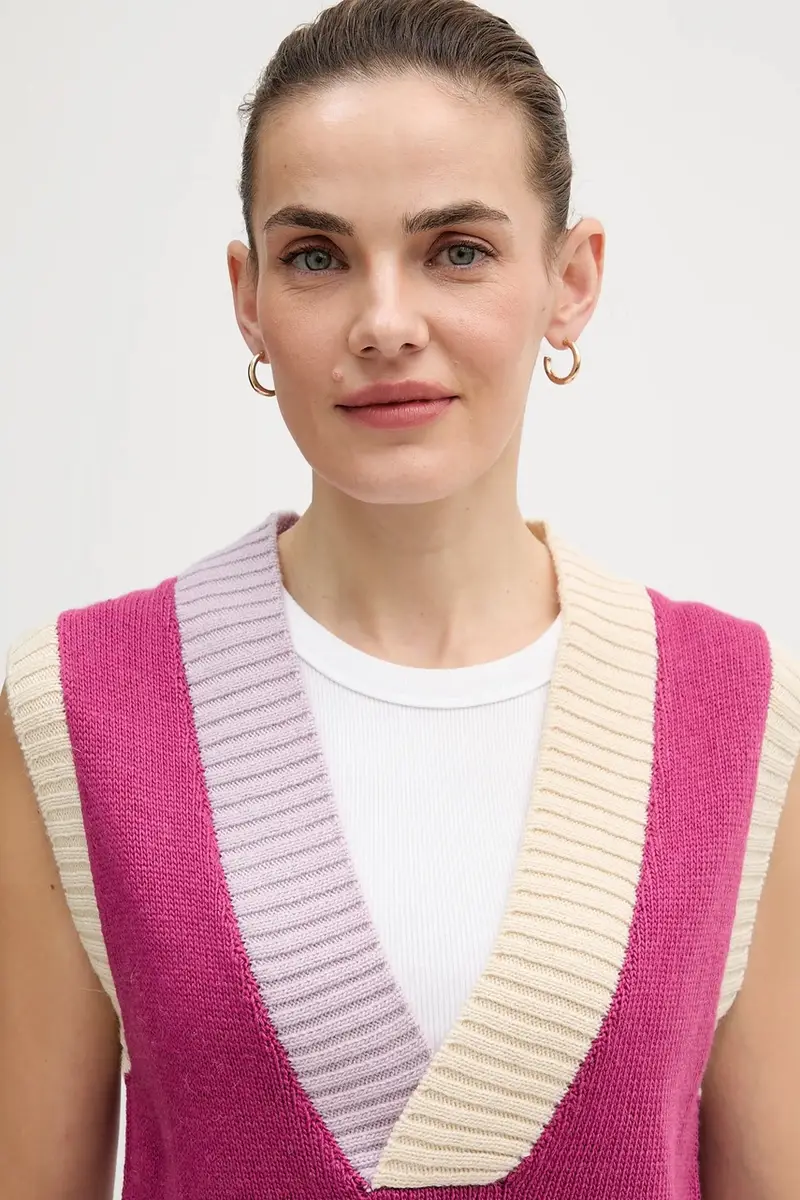 United Colors of Benetton Gilet Viola 3958471 miniatura 4