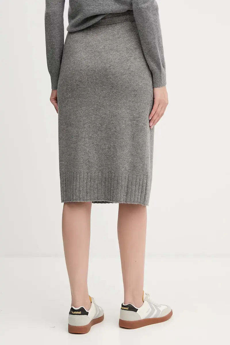 gonna con lana colore grigio 112HD001V miniatura 3