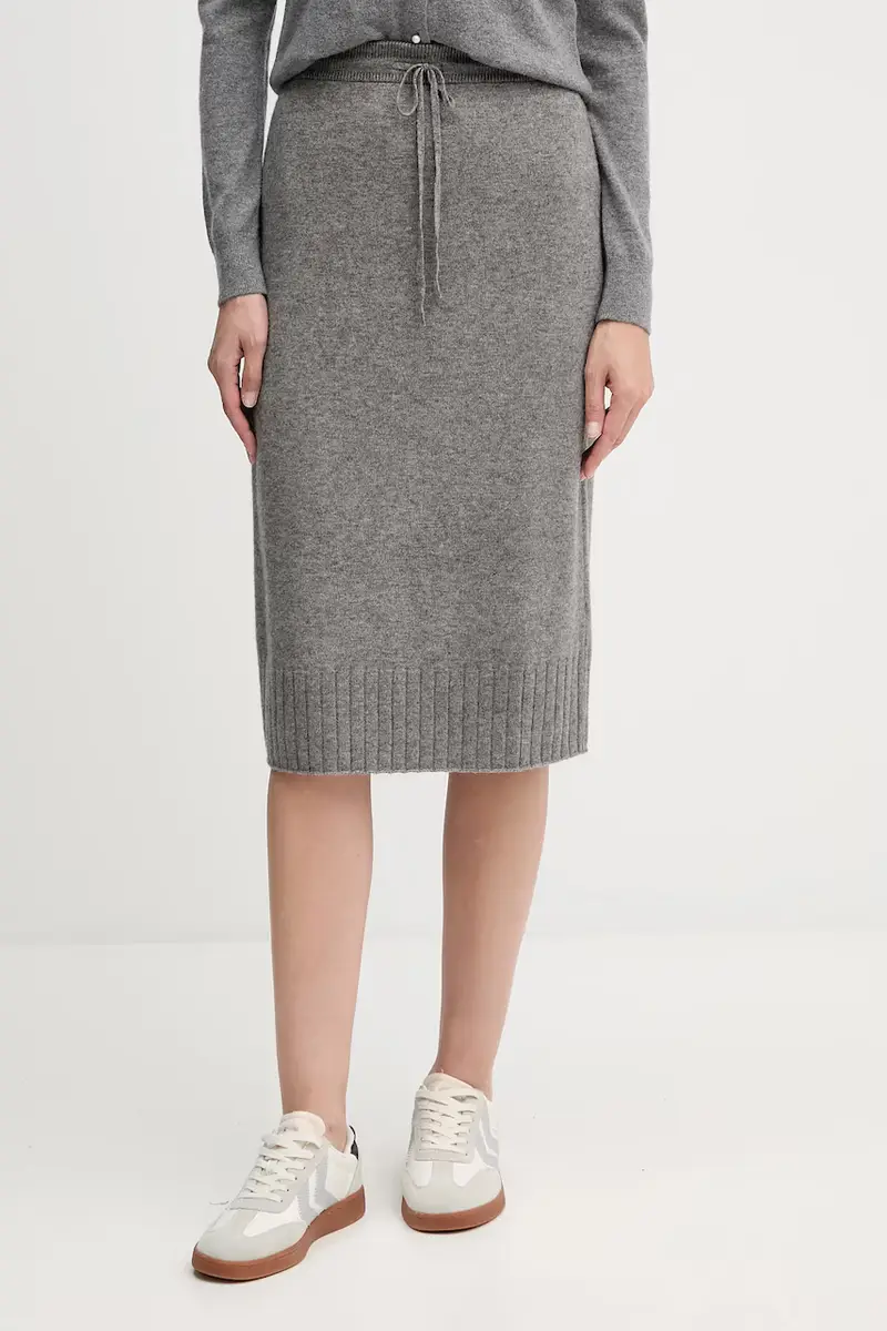 gonna con lana colore grigio 112HD001V