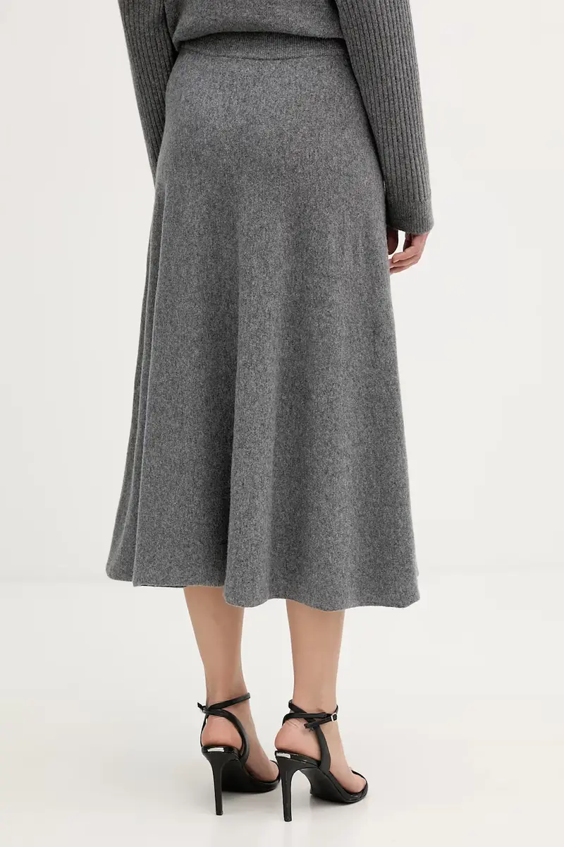 gonna con lana Grigio miniatura 3