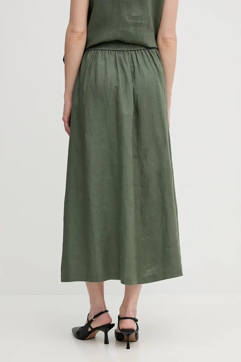 gonna di lino colore verde 4AGHD004L miniatura 3