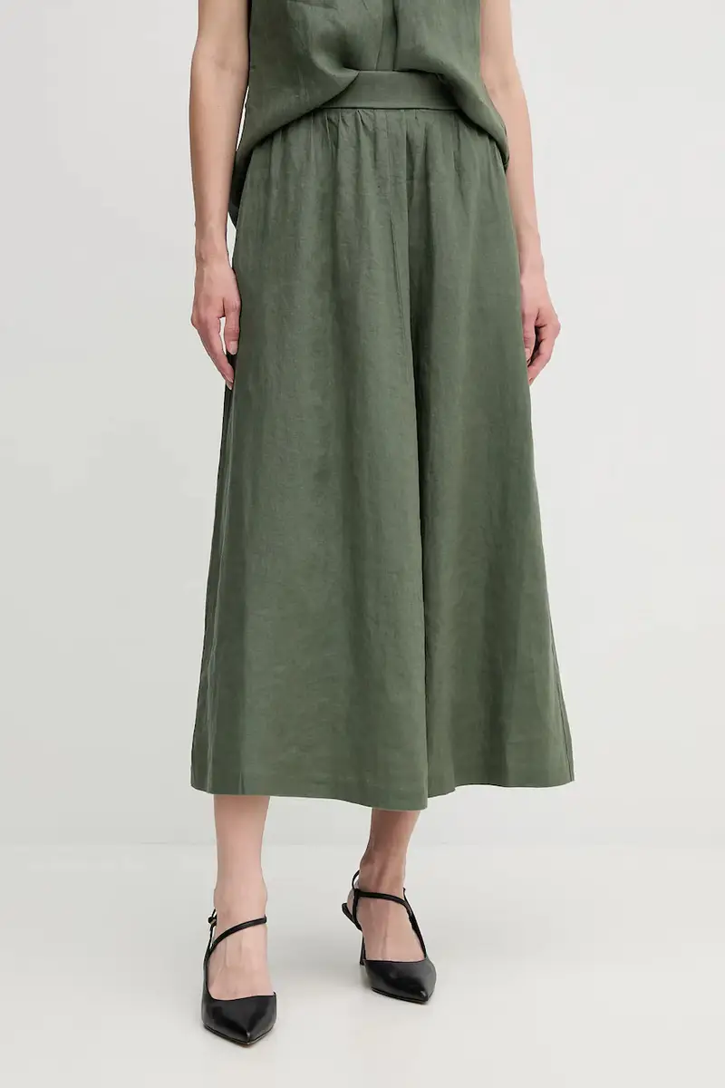 gonna di lino colore verde 4AGHD004L