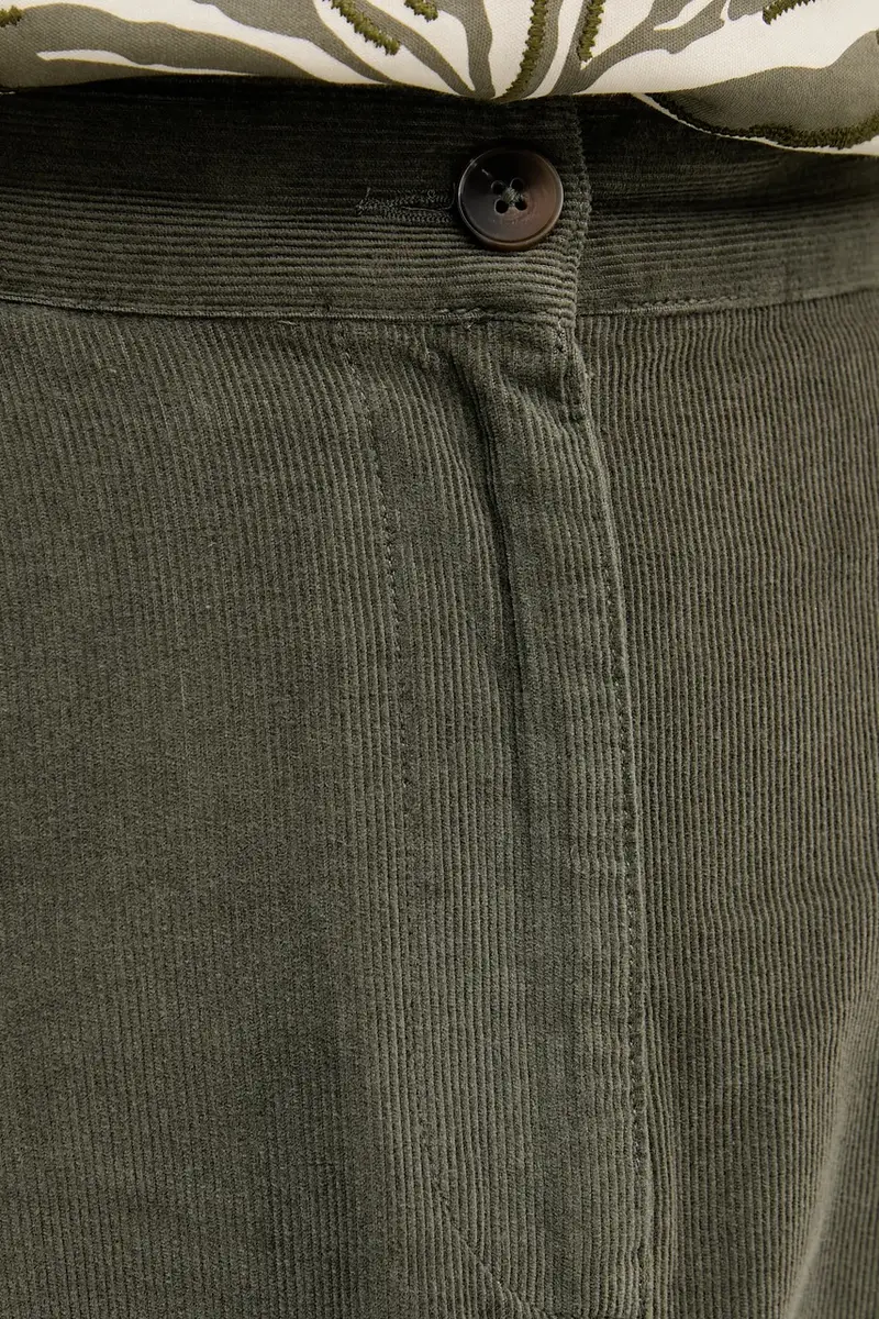 gonna in cotone colore verde 494BD0058 miniatura 4