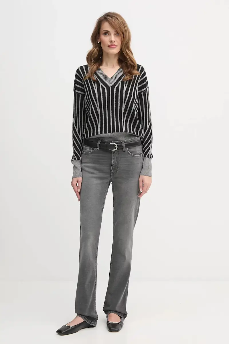 United Colors of Benetton Jeans Donna Grigio 3770780 miniatura 2