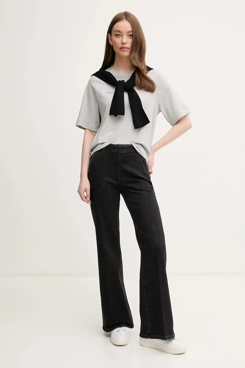 United Colors of Benetton Jeans Donna Nero 3636311 miniatura 2