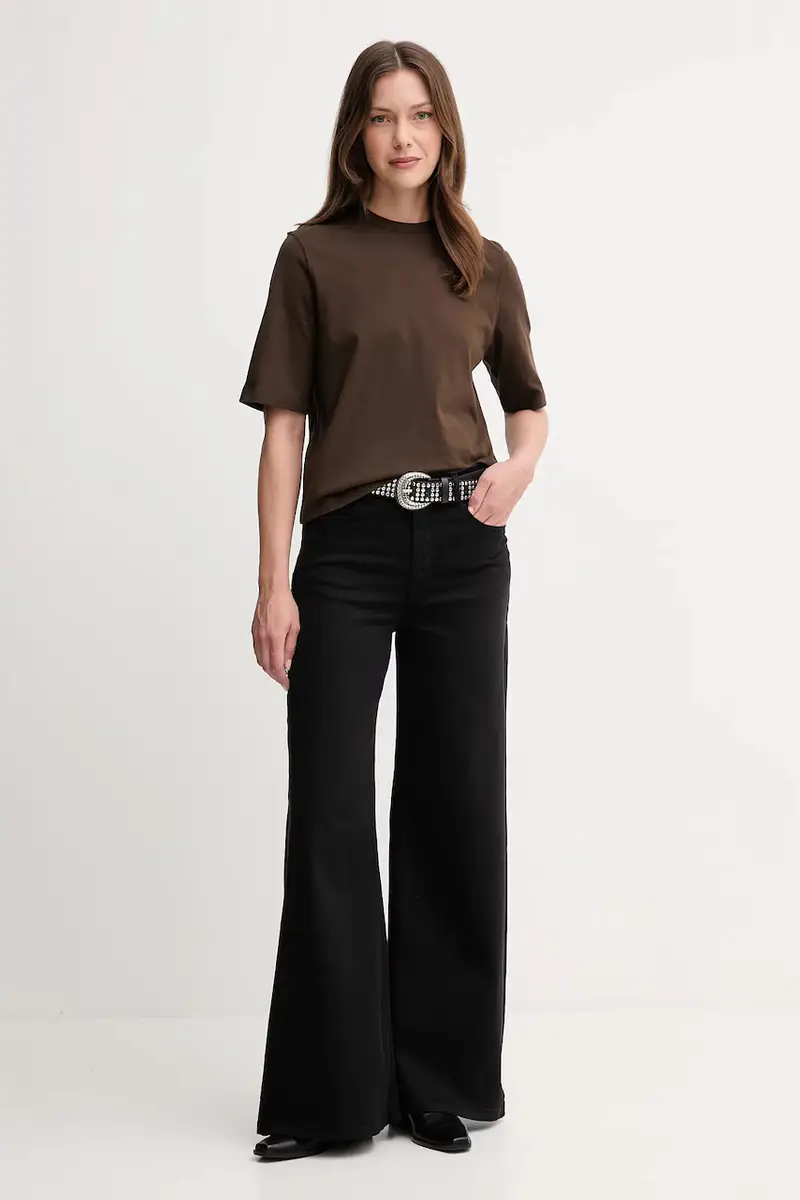 United Colors Of Benetton Pantaloni larghi nero miniatura 2