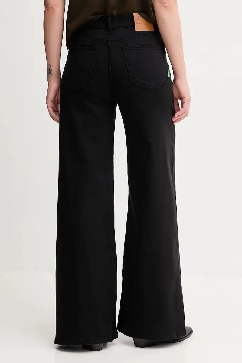 United Colors Of Benetton Pantaloni larghi nero miniatura 3