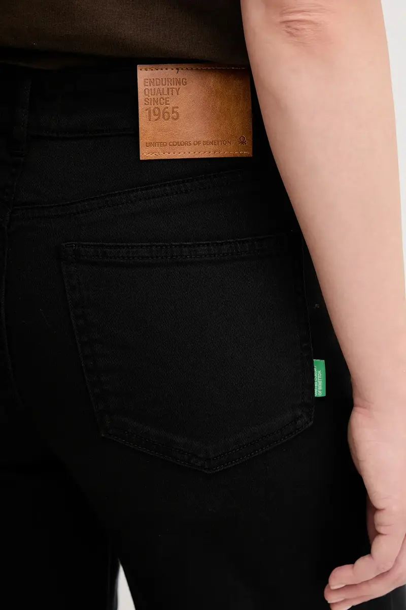 United Colors Of Benetton Pantaloni larghi nero miniatura 4