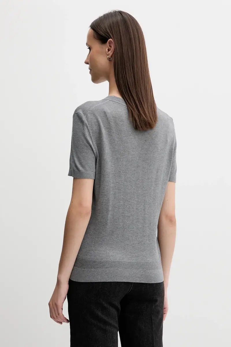 maglietta con seta colore grigio 1ZRED10BK miniatura 3