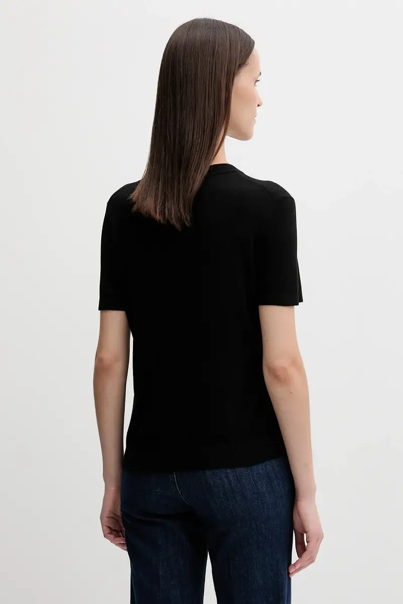 maglietta con seta colore nero 1ZRED10BK miniatura 3