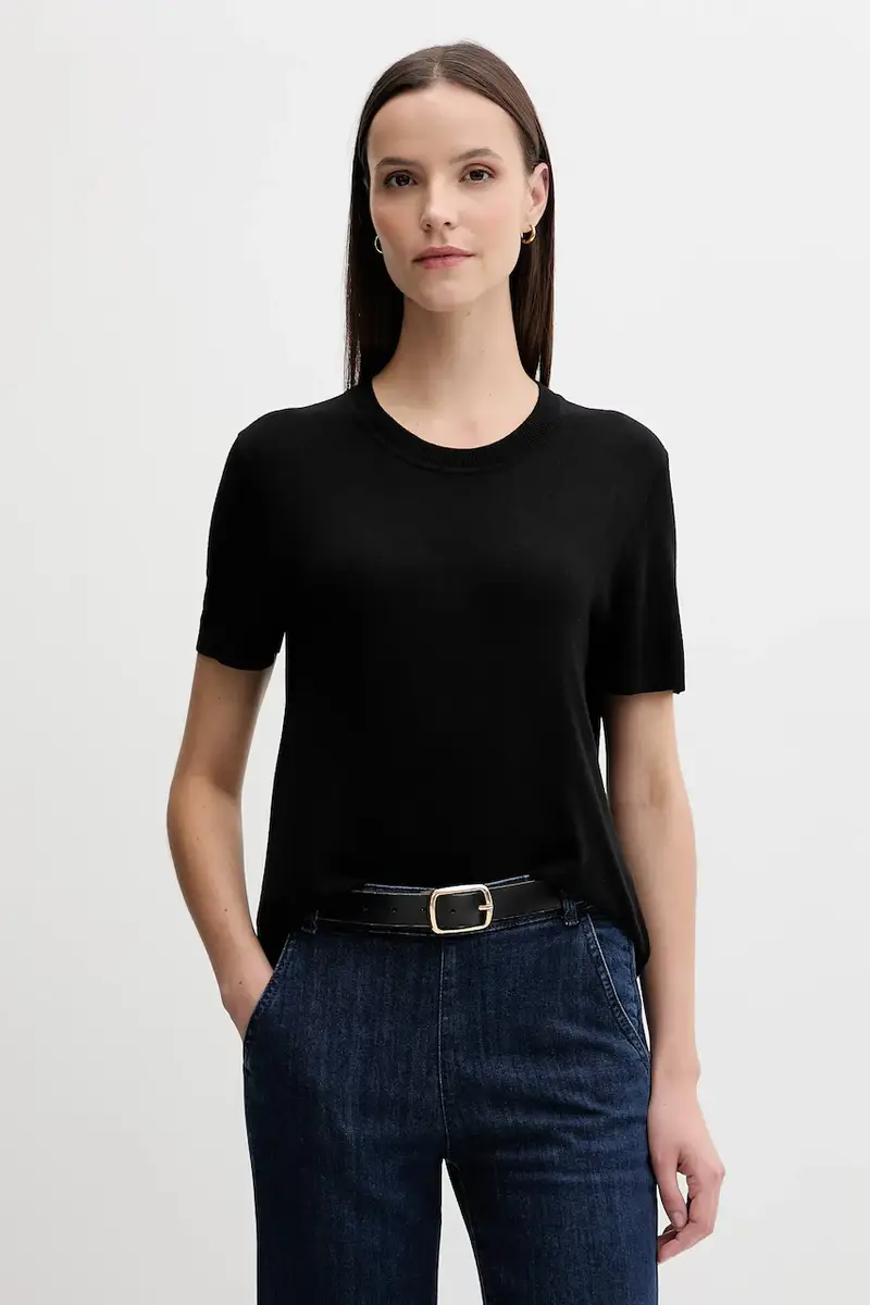 maglietta con seta colore nero 1ZRED10BK