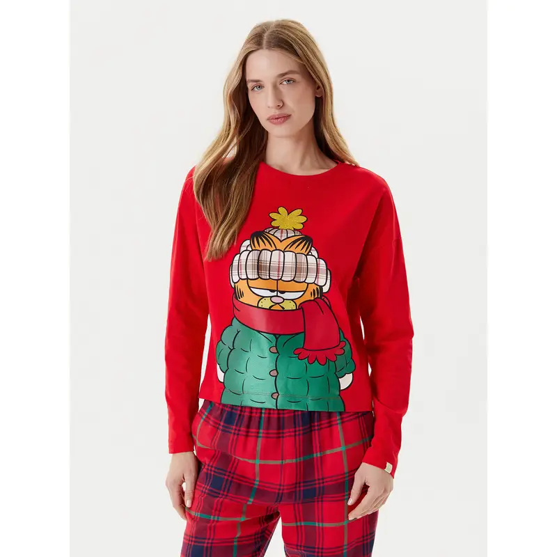 Maglietta del pigiama 3DKE3M06L Rosso Regular Fit