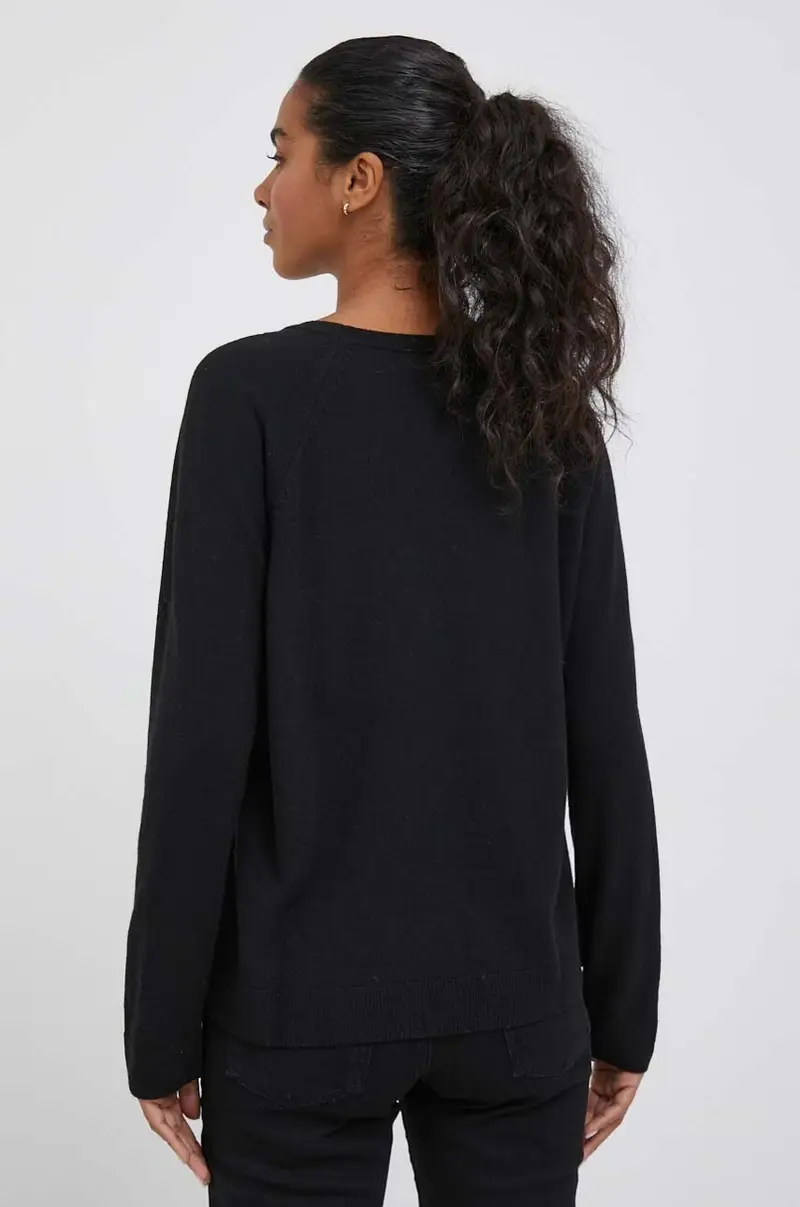 maglione con aggiunta di cachemire Nero miniatura 3