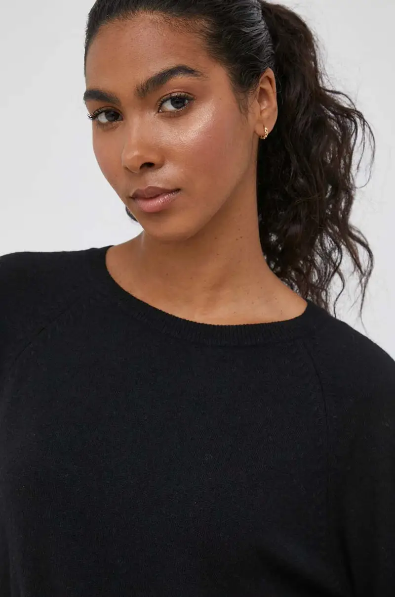 maglione con aggiunta di cachemire Nero miniatura 4