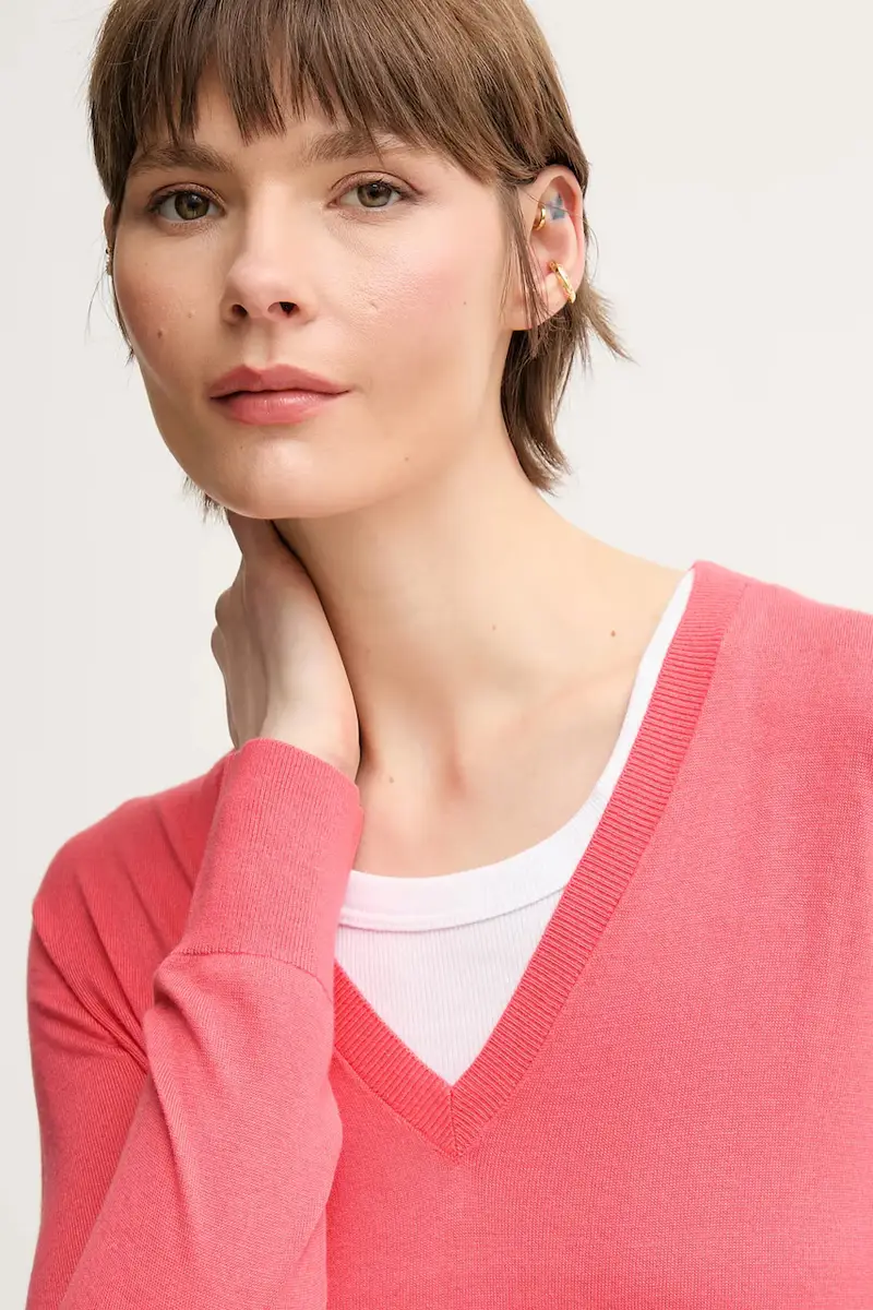 maglione con aggiunta di seta colore rosa 1ZRED402L miniatura 4
