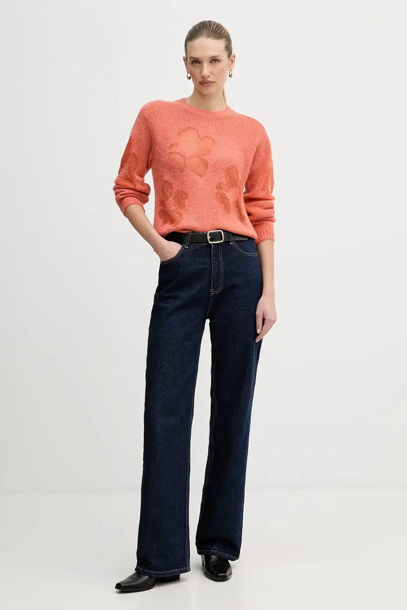 maglione con lana Arancione miniatura 2