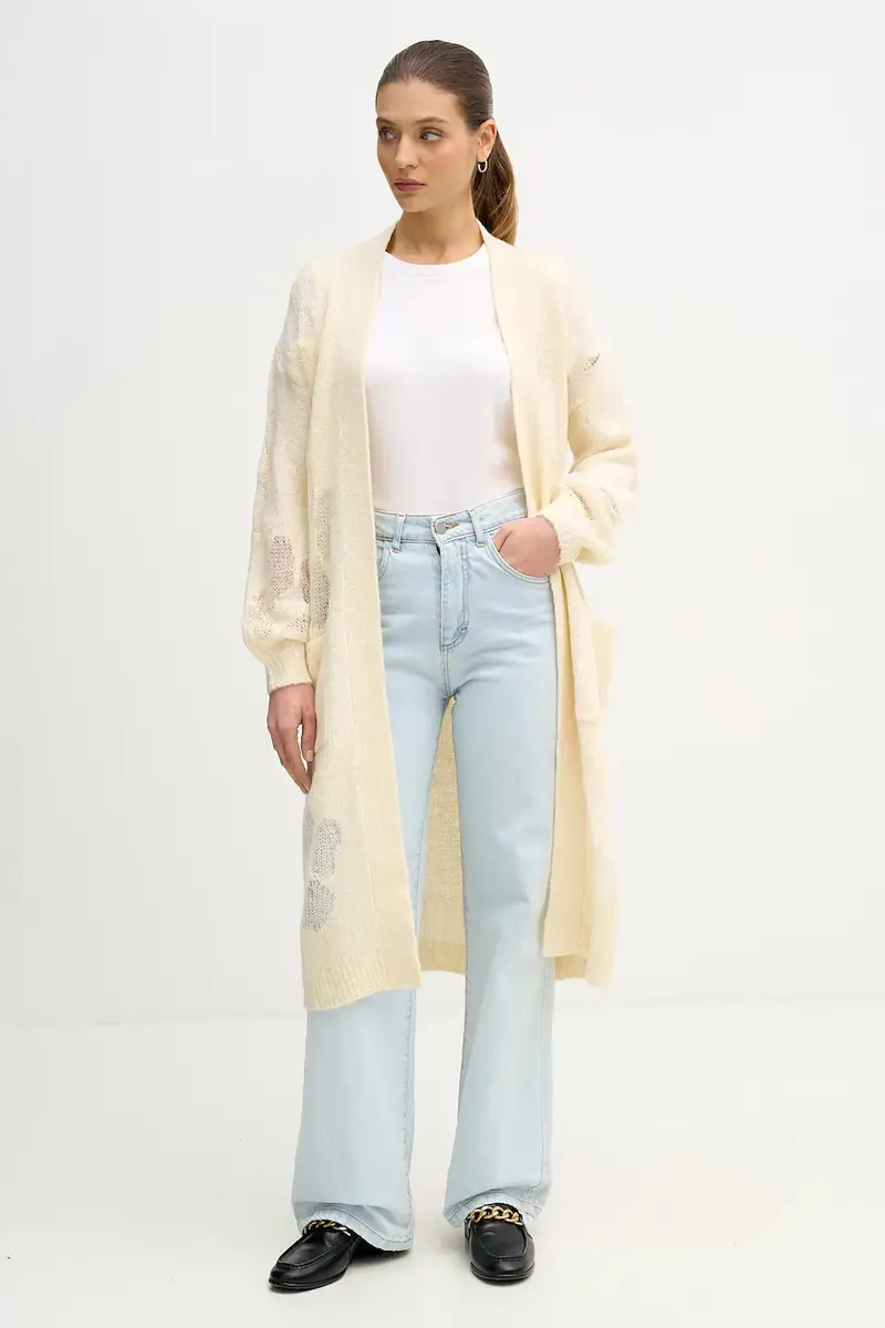 maglione con lana Beige