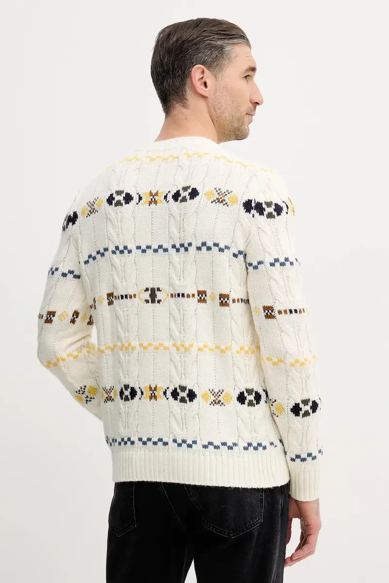 maglione con lana Beige miniatura 3