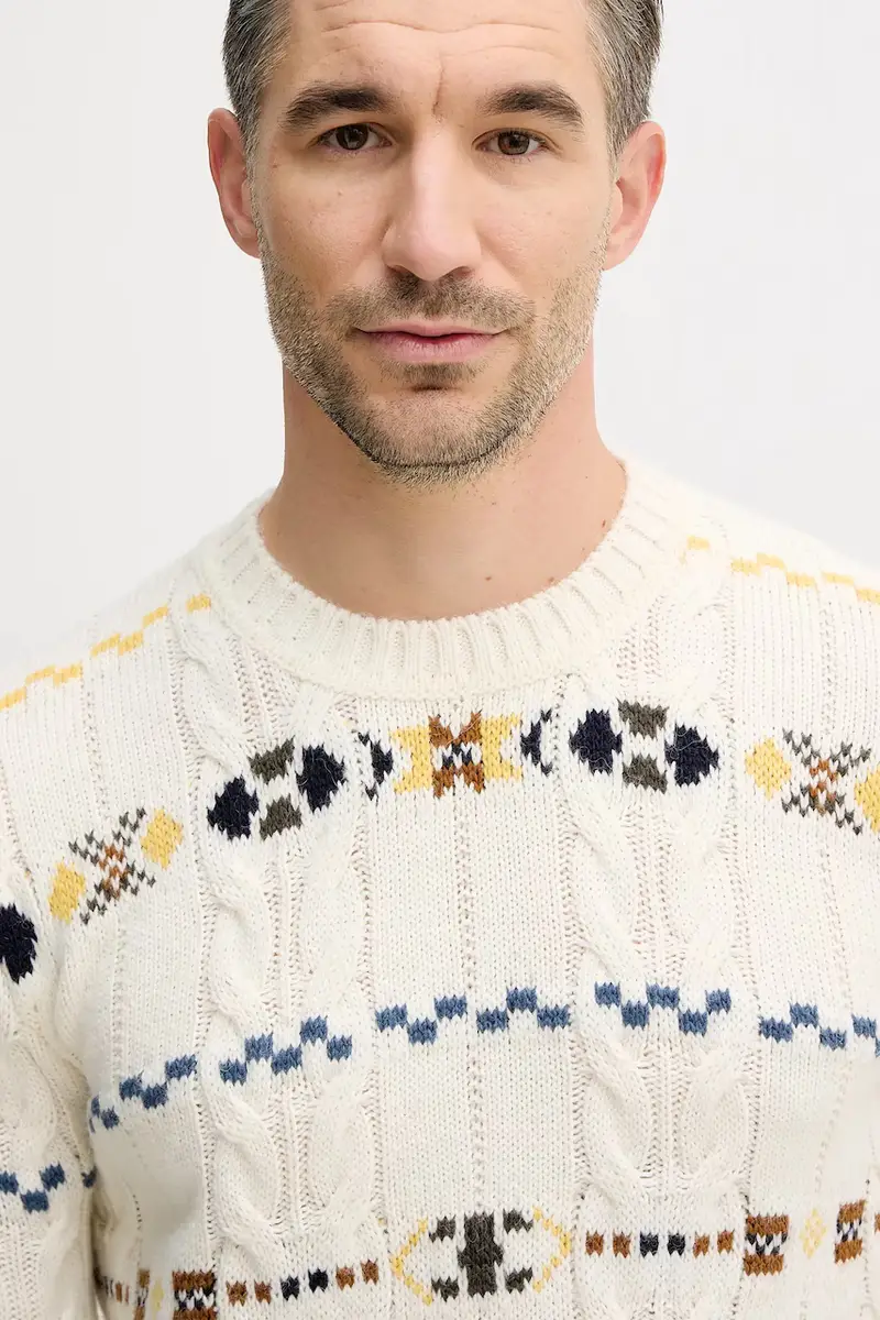 maglione con lana Beige miniatura 4