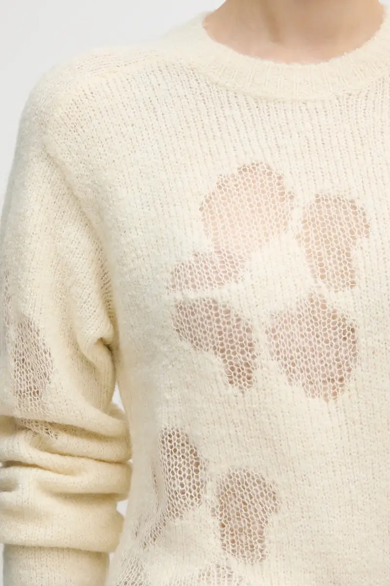 maglione con lana Beige miniatura 5