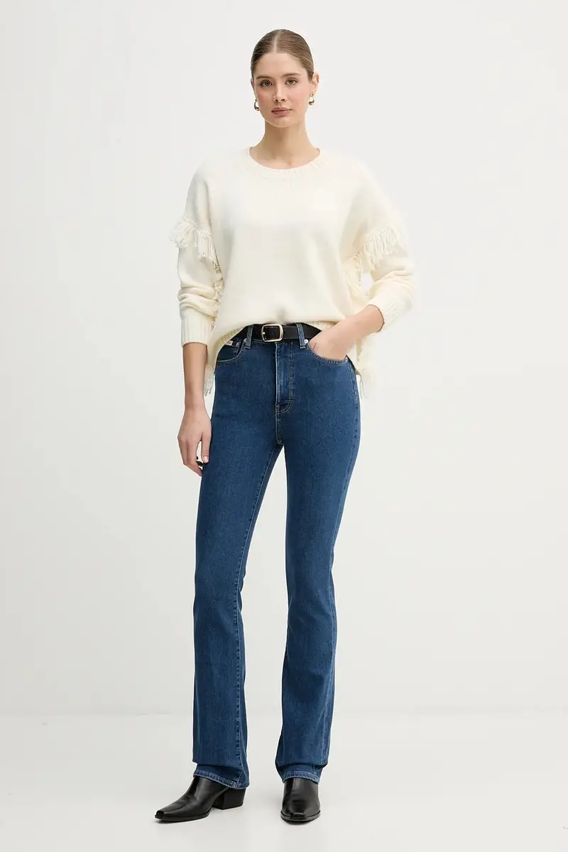 maglione con lana Beige miniatura 2