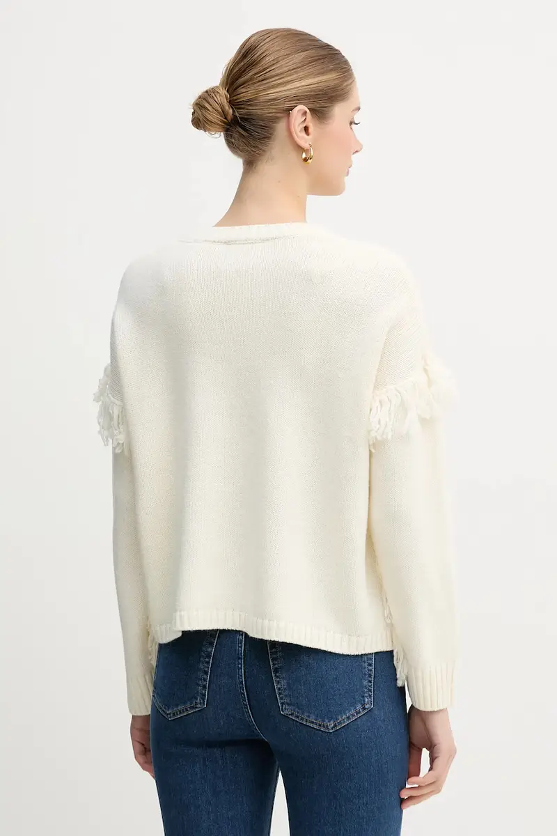 maglione con lana Beige miniatura 3