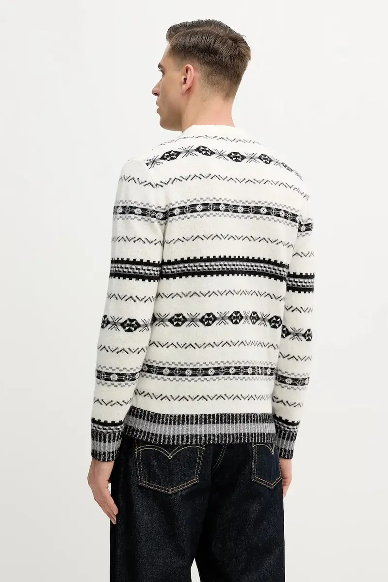 maglione con lana Beige miniatura 3