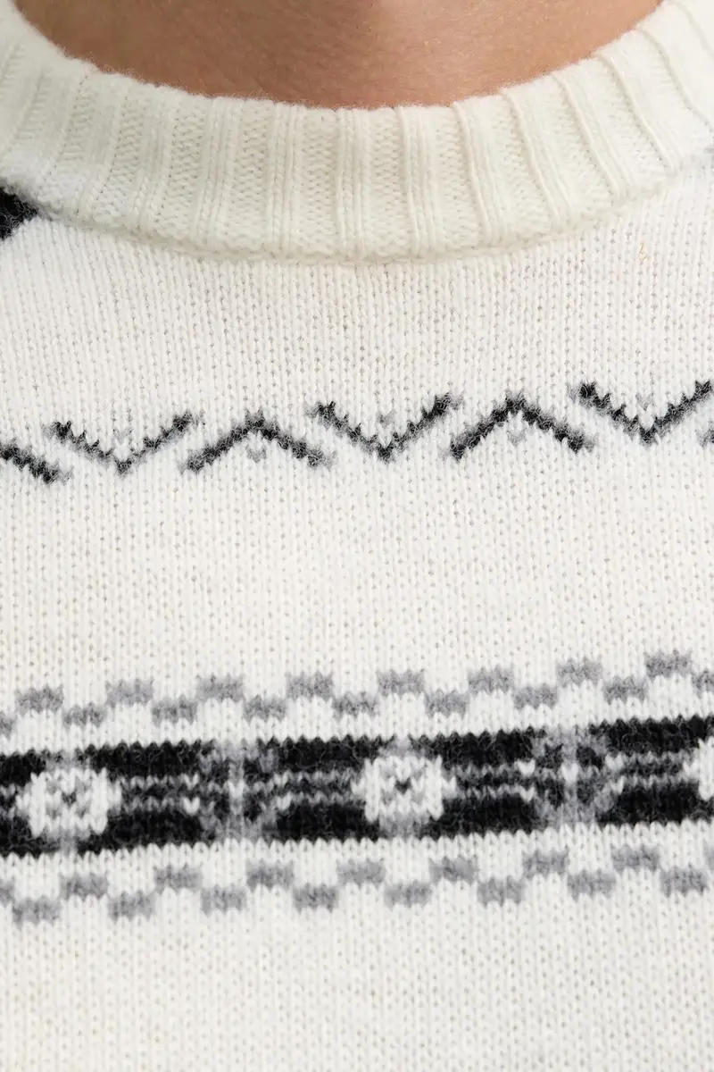 maglione con lana Beige miniatura 5