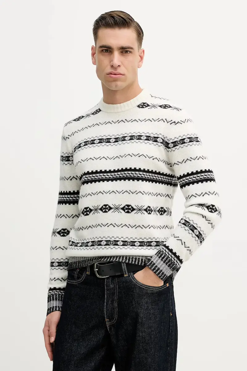 maglione con lana Beige