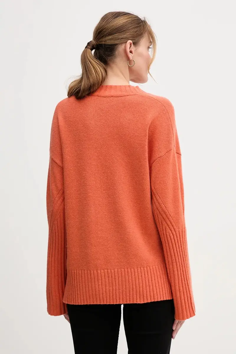 maglione con lana colore arancione 1244D403A miniatura 3