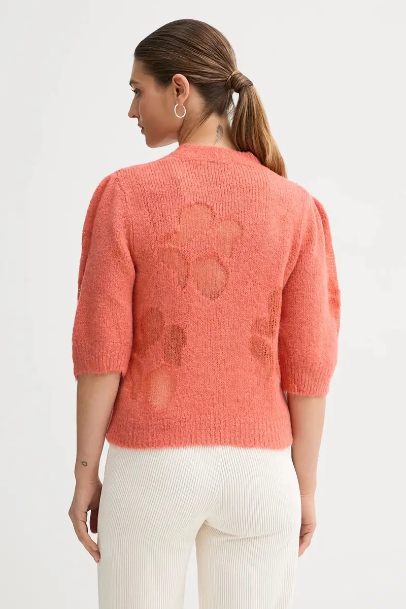 maglione con lana colore arancione 18L4E10EV miniatura 3