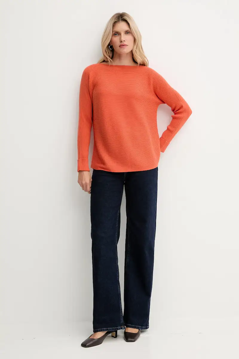 maglione con lana colore arancione 1Y6SD10CH miniatura 2