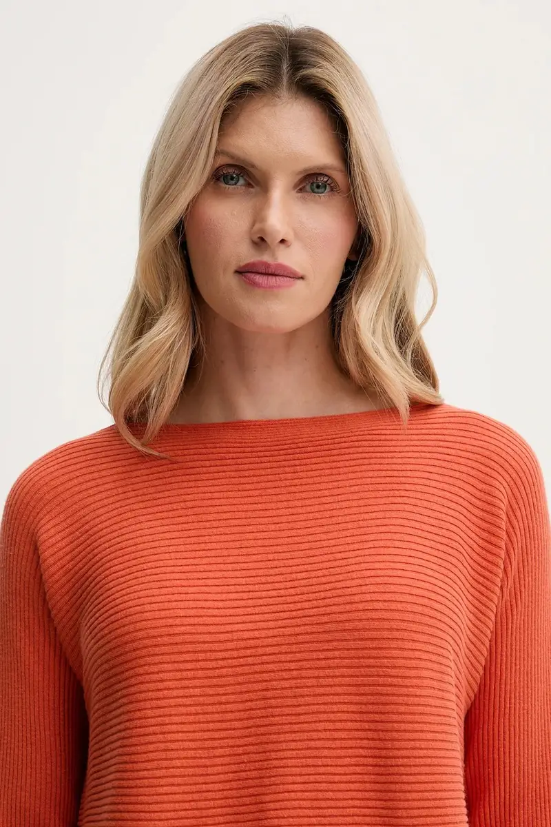 maglione con lana colore arancione 1Y6SD10CH miniatura 4