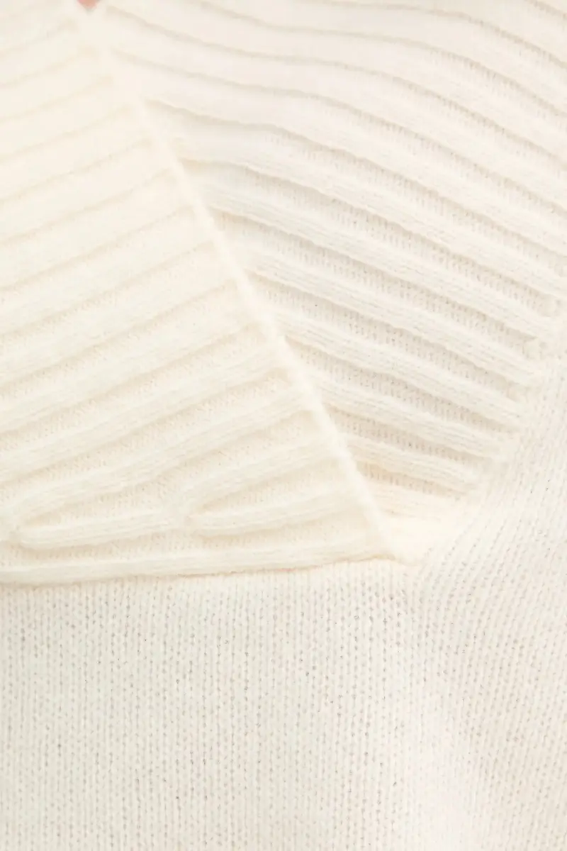 maglione con lana colore beige 1444D403H miniatura 5