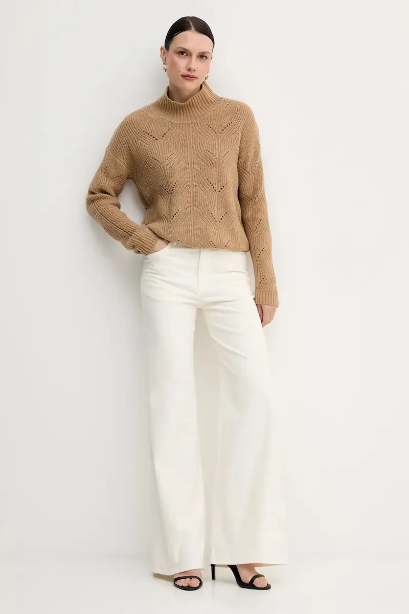 maglione con lana colore beige 1FDFD10F2 miniatura 2