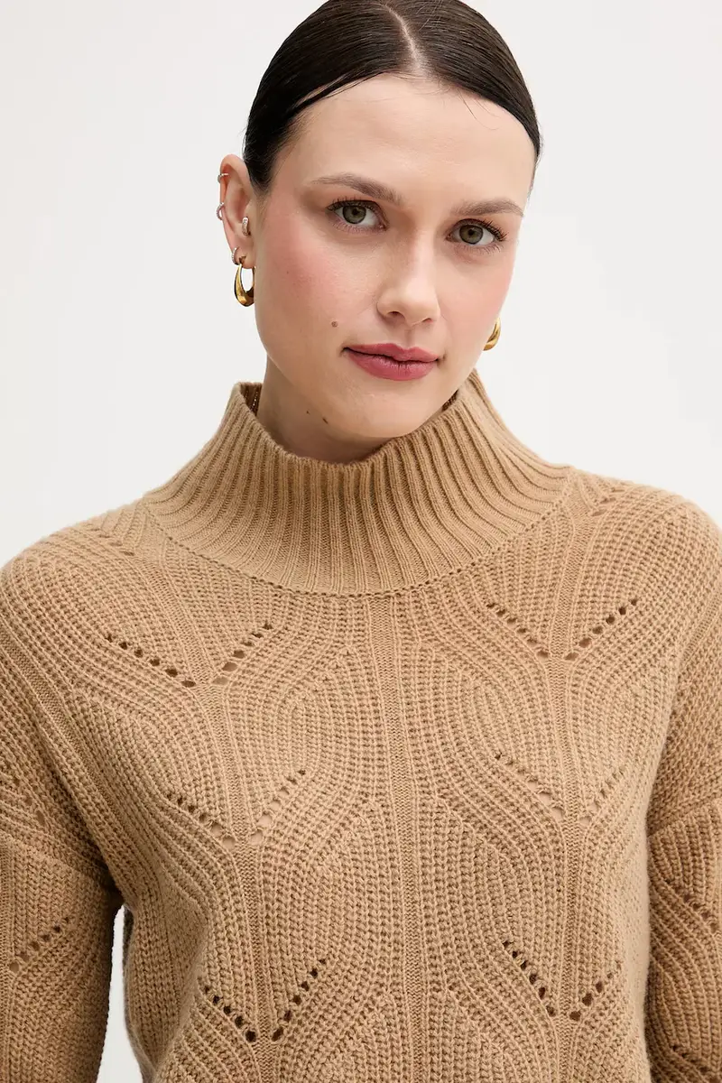 maglione con lana colore beige 1FDFD10F2 miniatura 4