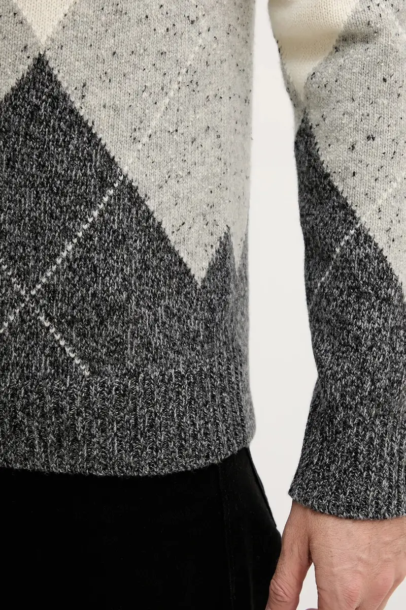 maglione con lana colore beige 1NGVK10B2 miniatura 5