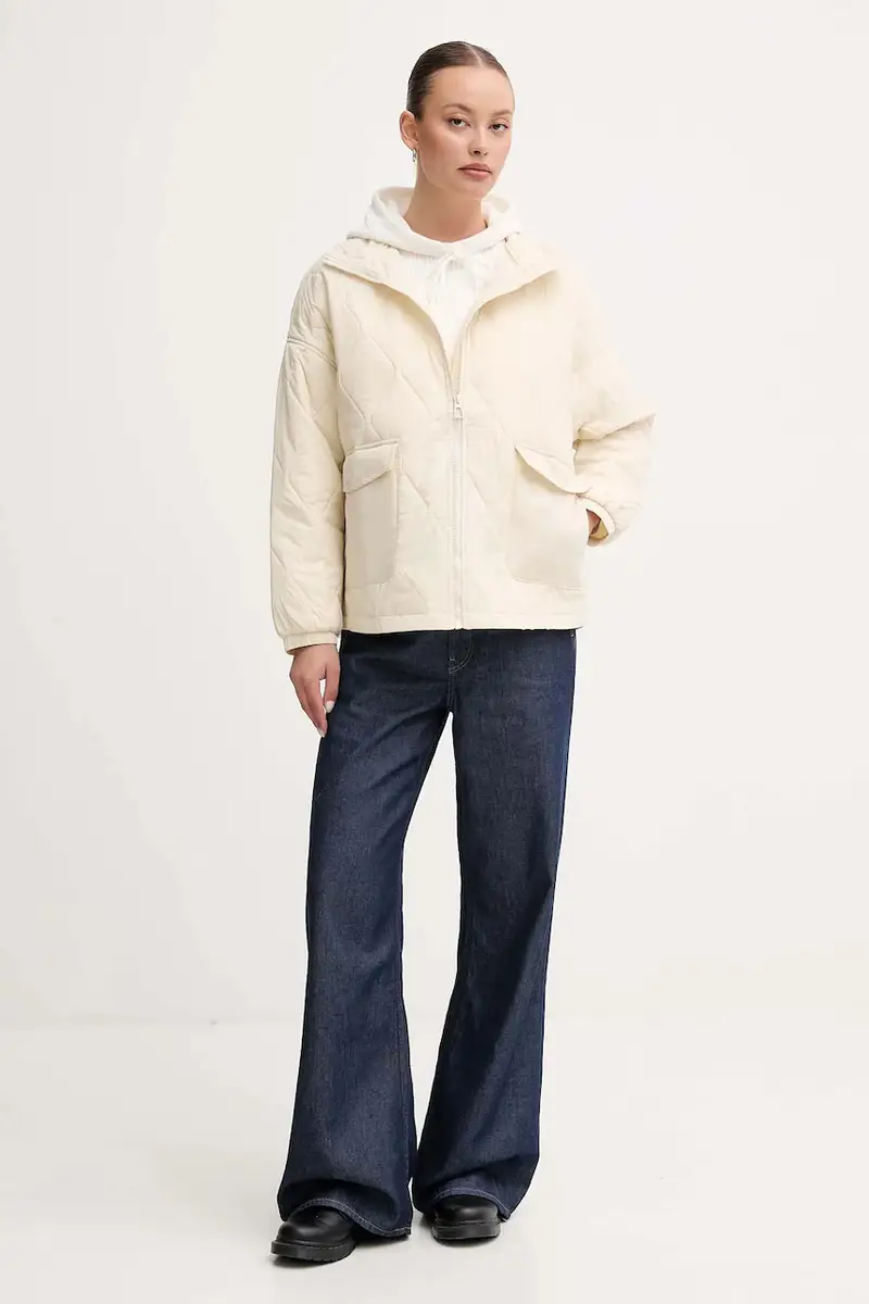 maglione con lana colore beige 1Y6SD10EG miniatura 2