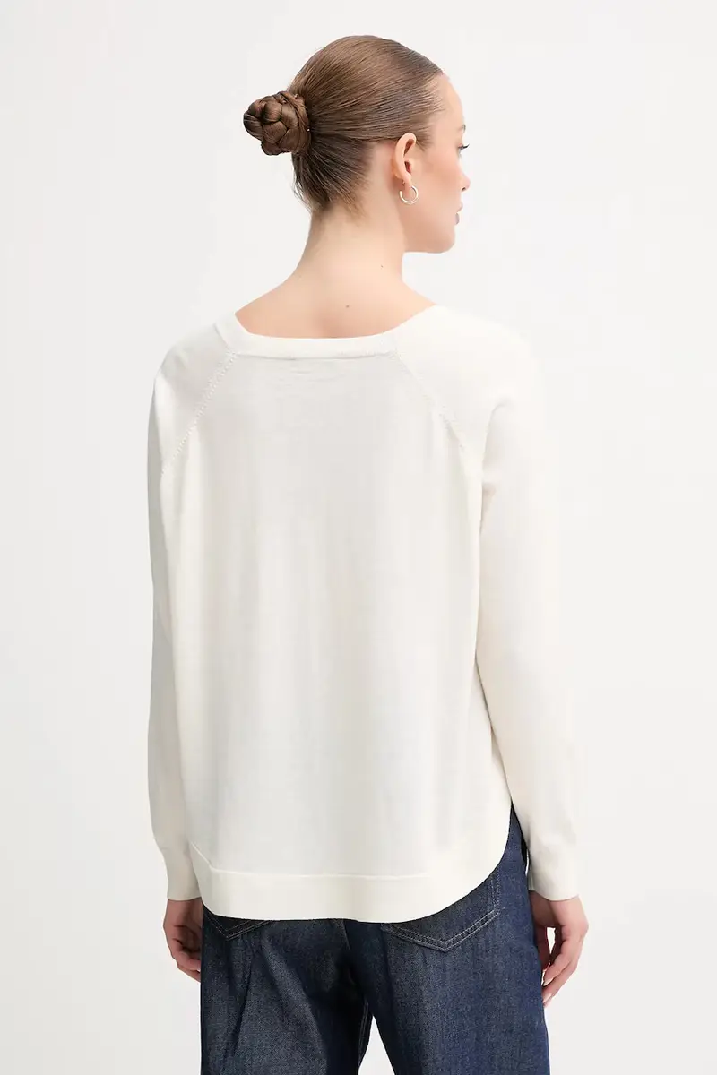 maglione con lana colore beige 1Y6SD10EG miniatura 3